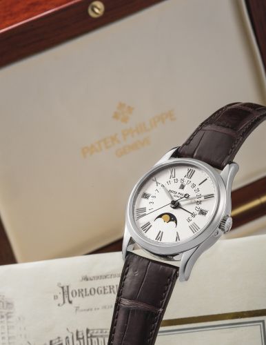 Patek Philippe Perpetual Calendar 5050 White Gold / Silver Roman 5050G-001