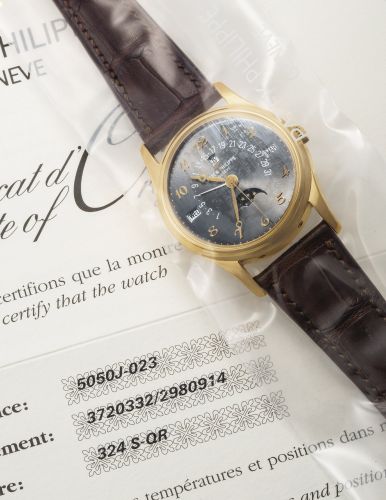 Patek Philippe Perpetual Calendar 5050 Yellow Gold / Slate Breguet 5050J-023