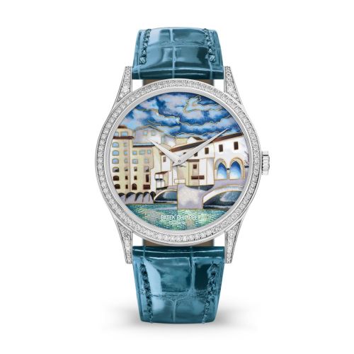 Patek Philippe Calatrava 5077G Italian Scenes / Ponte Vecchio 5077/100G-031
