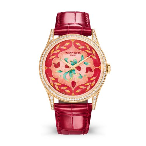 Patek Philippe Calatrava 5077 Rose Gold / Diamond / Floral Caprice 5077/100R-041