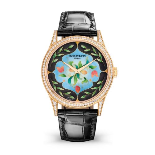 Patek Philippe Calatrava 5077 Rose Gold / Diamond / Floral Caprice 5077/100R-045