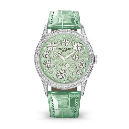 Patek Philippe Calatrava 5077G Pictures in Relief / Four-Leaf Clover 5077/101G-001