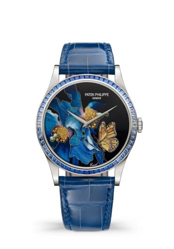 Patek Philippe Calatrava 5077 White Gold / Blue Butterfly 5077/357G-001