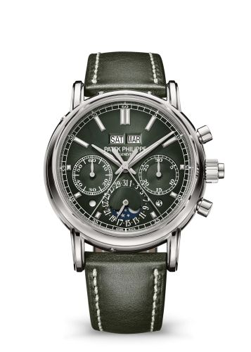 Patek Philippe Perpetual Calendar Split-Seconds Chronograph 5204 White Gold / Olive 5204G-001