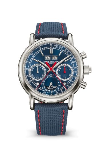 Patek Philippe Perpetual Calendar Split-Seconds Chronograph 5204 White Gold / Blue 5204G-010