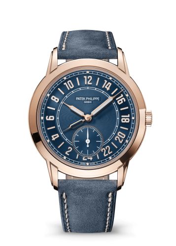 Patek Philippe Calatrava Travel Time 24-Hour Rose Gold / Blue 5224R-001