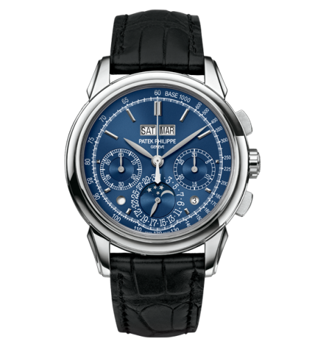 Patek Philippe Perpetual Calendar Chronograph 5270 White Gold / Blue Double Chin 5270G-014