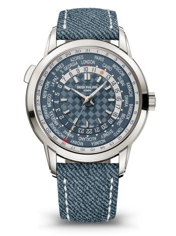 Patek Philippe World Time Date 5330 White Gold / Blue 5330G-001