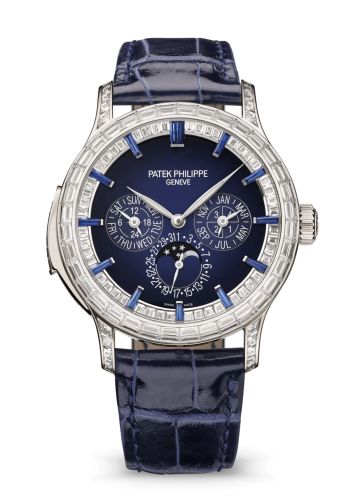 Patek Philippe Minute Repeater Perpetual Calendar Haute Joaillerie 5374 Platinum / Blue 5374/300P-001