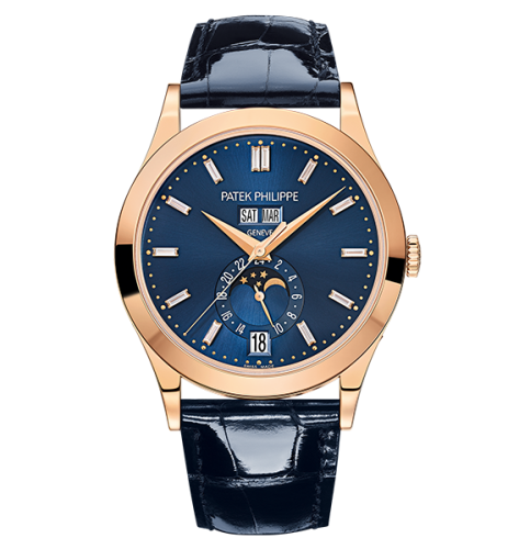 Patek Philippe Annual Calendar 5396 Rose Gold / Blue / Baguette 5396R-015