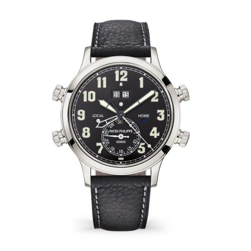 Patek Philippe Calatrava Pilot Travel Time Alarm 5520 Platinum / Black 5520P-001