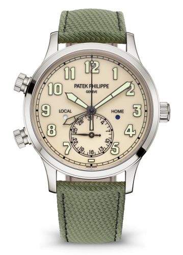 Patek Philippe Calatrava Pilot Travel Time 5524 White Gold / Ivory 5524G-010