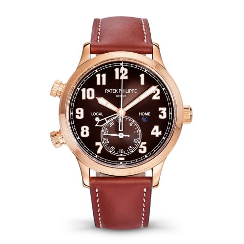 Patek Philippe Calatrava Pilot Travel Time 5524 Rose Gold / Brown 5524R-001