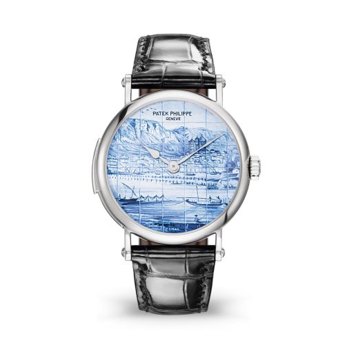 Patek Philippe Tourbillon Minute Repeater 5538 White Gold / Old Views of Geneva 5538G-012