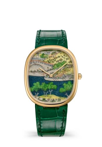 Patek Philippe Golden Ellipse 5738 Yellow Gold / Festivities by the River 5738/50J-015