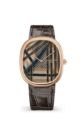 Patek Philippe Golden Ellipse 5738 Rose Gold / Beige Tartan 5738/50R-022