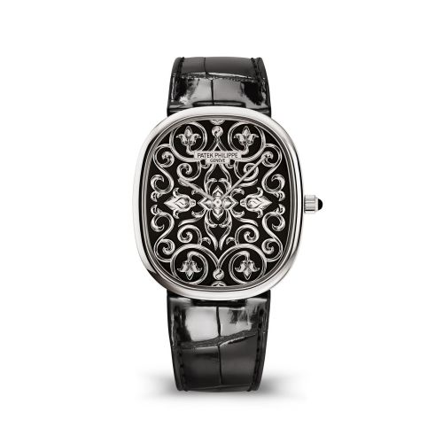 Patek Philippe Golden Ellipse 5738 White Gold / Arabesques and Volutes 5738/51G-001