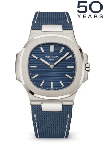 Patek Philippe Nautilus 50th Anniversary 5810 White Gold / Blue - Baguette 5810G-001