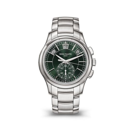 Patek Philippe Annual Calendar Chronograph 5905 Stainless Steel / Green / Bracelet 5905/1A-001