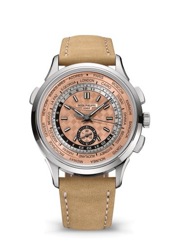Patek Philippe World Time Chronograph 5935 Stainless Steel / Salmon 5935A-001