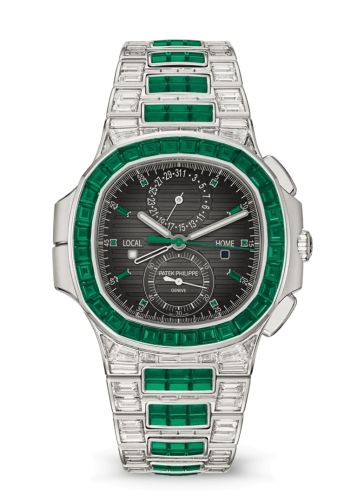 Patek Philippe Nautilus Travel Time White Gold - Emerald / Grey 5990/1423G-001