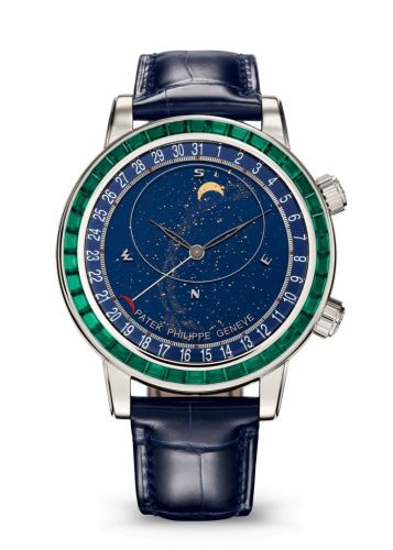 Patek Philippe Celestial 6104 Platinum - Emerald / Blue 6104/13P-010