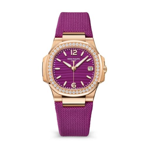 Patek Philippe Nautilus 7010 Rose Gold - Diamond / Purple / Strap 7010R-013
