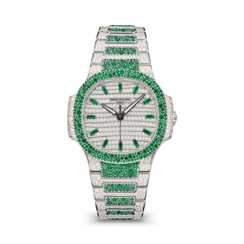 Patek Philippe Nautilus 7118 Haute Joaillerie White Gold - Emerald 7118/1453G-001