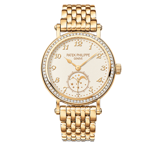 Patek Philippe Moonphase 7121 Yellow Gold / Cream / Bracelet 7121/1J-001