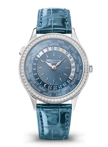 Patek Philippe World Time 7130 White Gold / Blue - Hong Kong 7130G-014