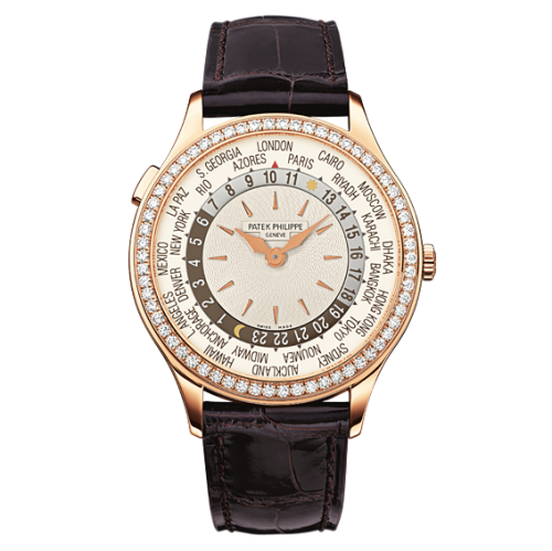Patek Philippe World Time 7130 Rose Gold / Silver / Hong Kong 7130R-001