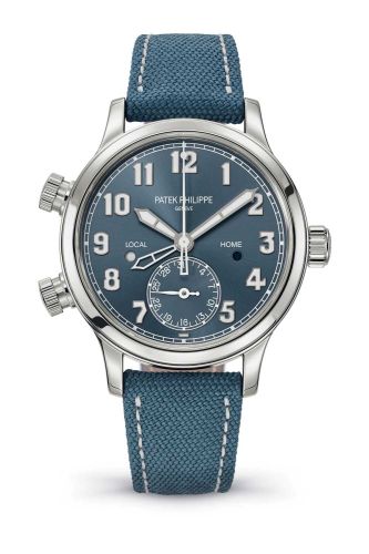 Patek Philippe Calatrava Pilot Travel Time 7234 Stainless Steel / Blue 7234A-001