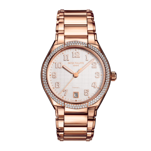 Patek Philippe Twenty-4 Automatic Tiffany Rose Gold / Diamond / Shantung Silk 7300/1200R-010 T