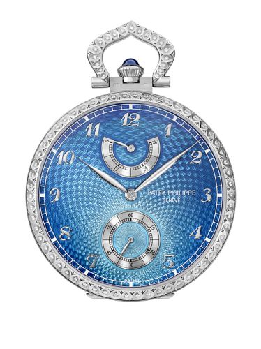 Patek Philippe Pocket Watch Lepine Power Reserve White Gold / Kingfisher 982/162G