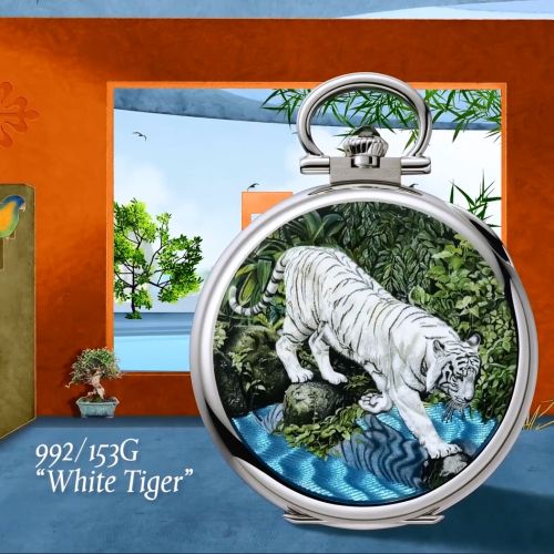 Patek Philippe Pocket Watch Lepine White Gold / White Tiger 992/153G