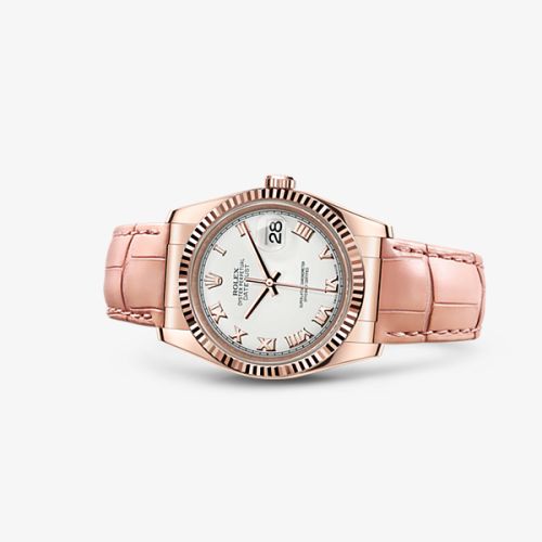 Rolex Datejust 36 Everose Strap Ivory Roman 116135-0044
