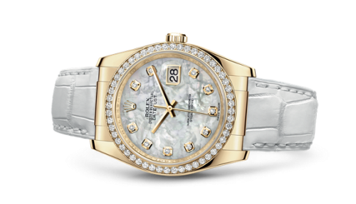 Rolex Datejust 36 Yellow Gold Diamond Strap Mother of Peaerl 116188-0091