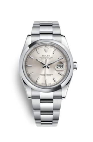 Rolex Datejust 36 Stainless Steel Domed / Oyster / Silver 116200-0056