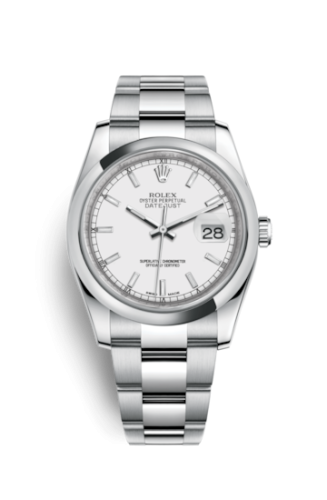 Rolex Datejust 36 Stainless Steel Domed / Oyster / White 116200-0058