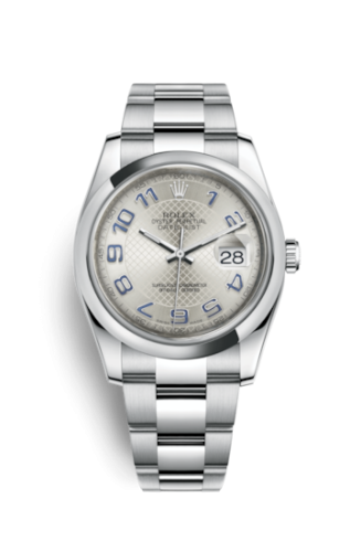 Rolex Datejust 36 Stainless Steel Domed / Oyster / Silver Arabic 116200-0074