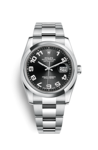 Rolex Datejust 36 Stainless Steel Domed / Oyster / Black Arabic 116200-0078