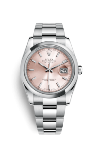 Rolex Datejust 36 Stainless Steel Domed / Oyster / Pink 116200-0079