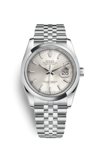 Rolex Datejust 36 Stainless Steel Domed / Jubilee / Silver 116200-0084