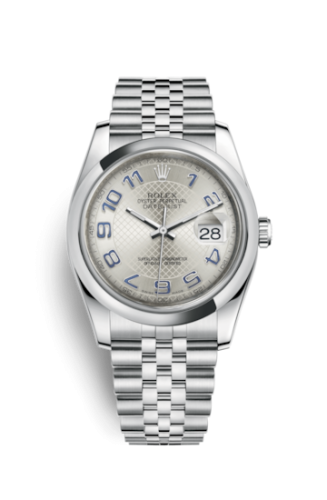 Rolex Datejust 36 Stainless Steel Domed / Jubilee / Silver Arabic 116200-0088