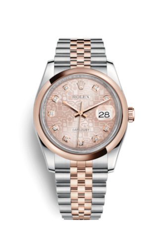 Rolex Datejust 36 Rolesor Everose Domed / Oyster / Pink Computer 116201-0062