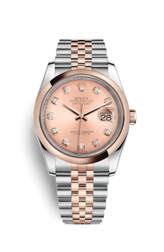 Rolex Datejust 36 Rolesor Everose Domed / Jubilee / Pink Diamond 116201-0064