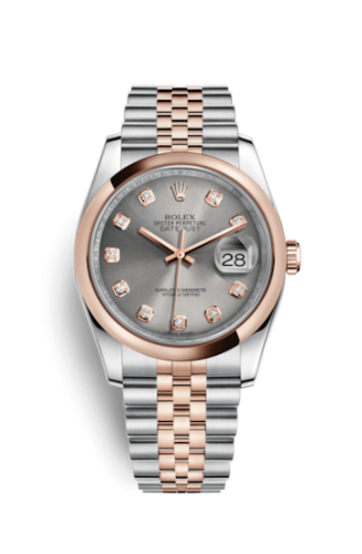 Rolex Datejust 36 Rolesor Everose Domed / Jubilee / Steel Diamond 116201-0065
