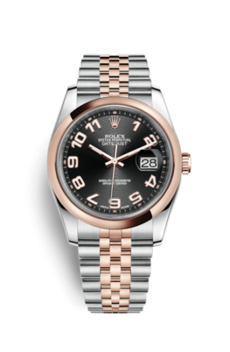 Rolex Datejust 36 Rolesor Everose Domed / Jubilee / Black Arabic 116201-0069