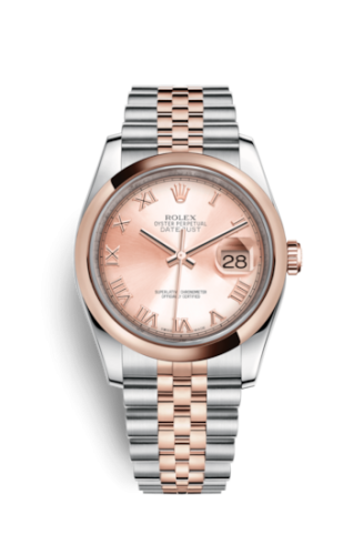 Rolex Datejust 36 Rolesor Everose Domed / Jubilee / Pink Roman 116201-0070