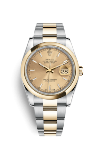 Rolex Datejust 36 Rolesor Yellow Domed / Oyster / Champagne 116203-0125